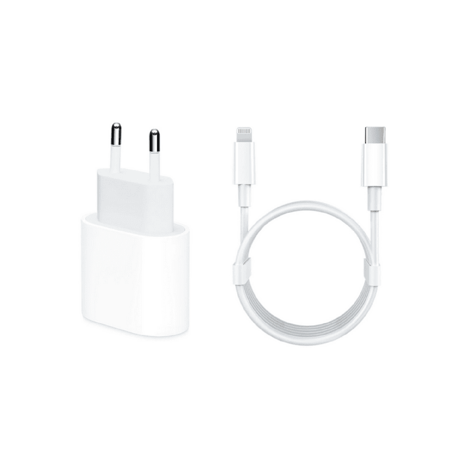 Адаптер за iPhone 20W USB Type-C +  Кабел за USB Type-C - Lightning